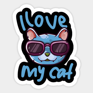 I love my cat Sticker